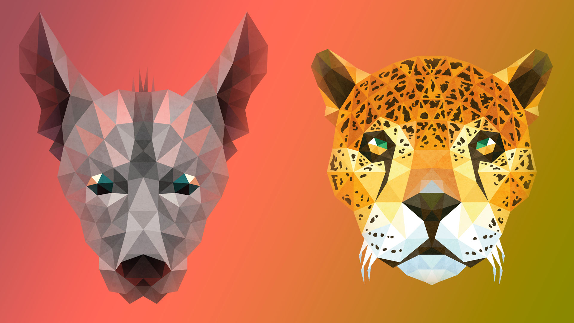 VIA - Portrait fauna art (Xolo & Jaguar)