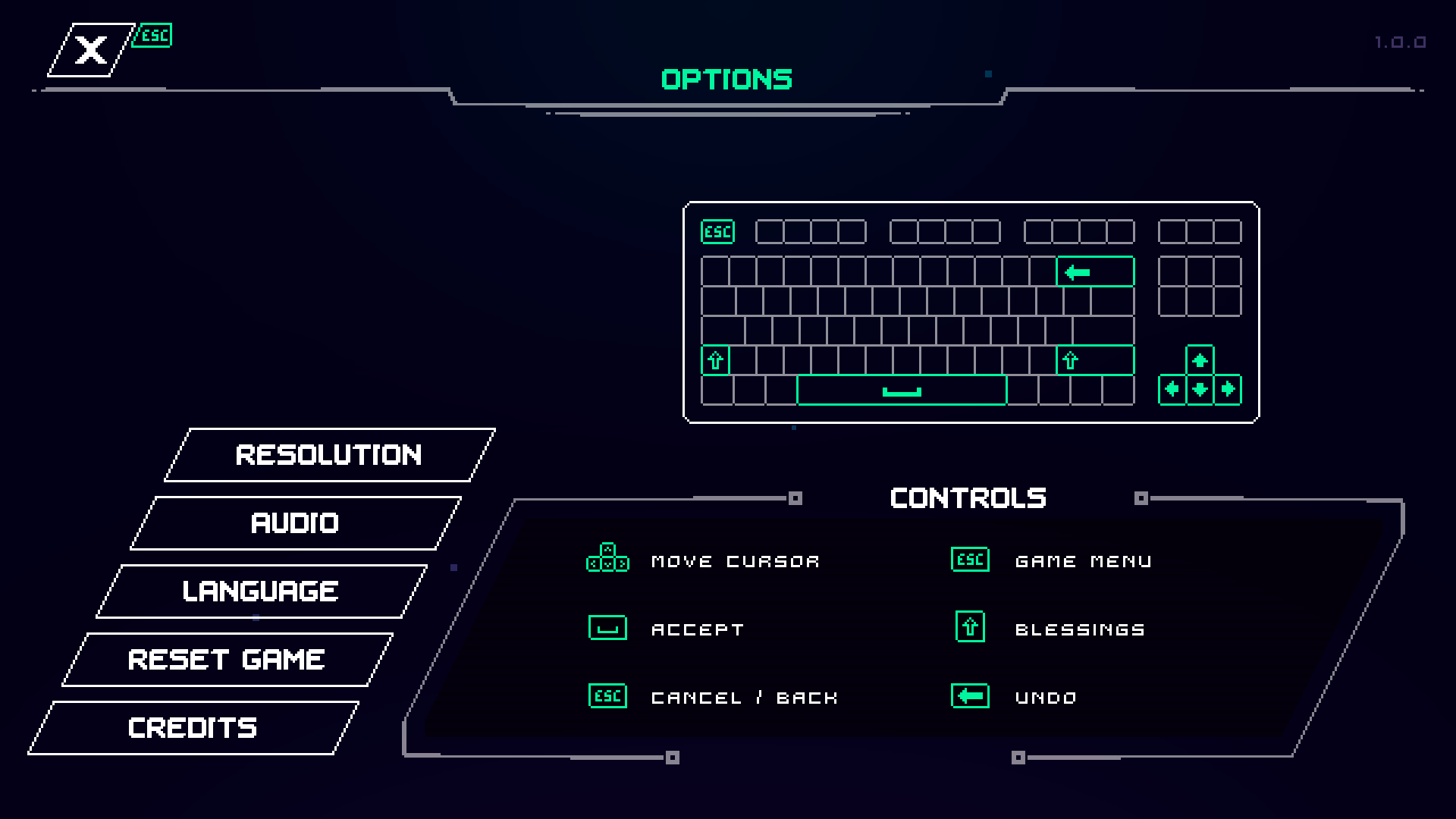 Jade Order - Options Menu UI