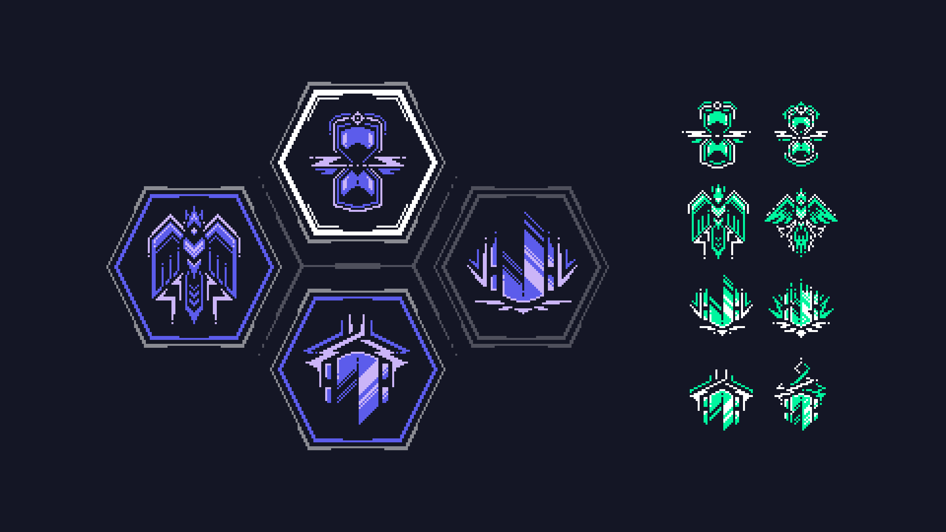 Pixel Art Icon designs (Jade Order)